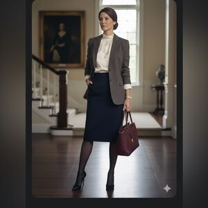 Tahari Arthur S. Levine Gray Pinstripe Blazer Jacket Women’s Sz 12 Professional